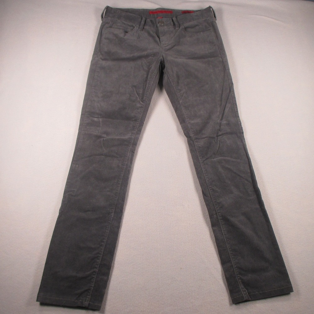Banana Republic Women's 27/4 Gray Corduroy Pants Straight Leg Chino Preppy